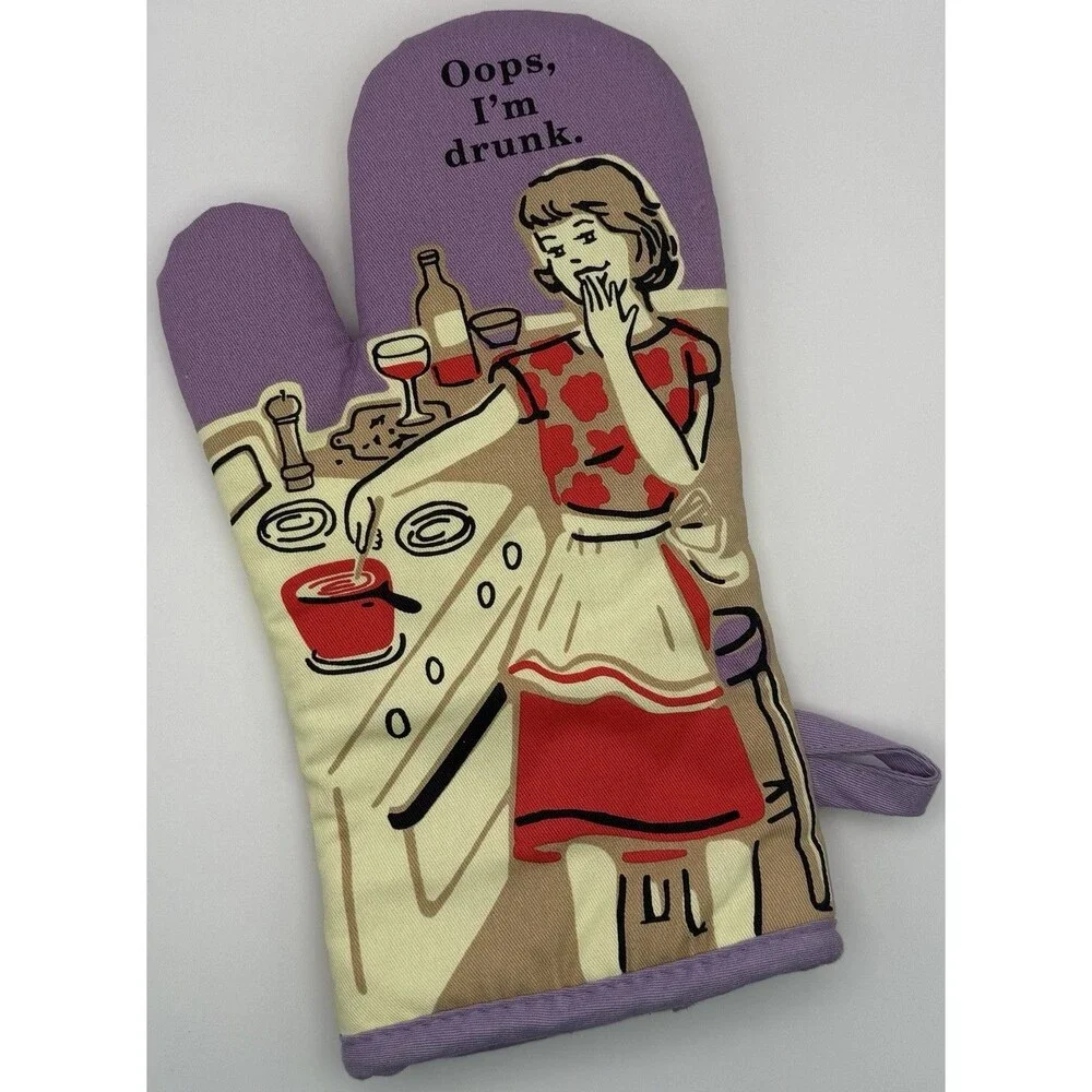 Blue Q “Oops I’m Drunk” Funny Oven Mitt 100% Cotton Novelty Kitchen Gift